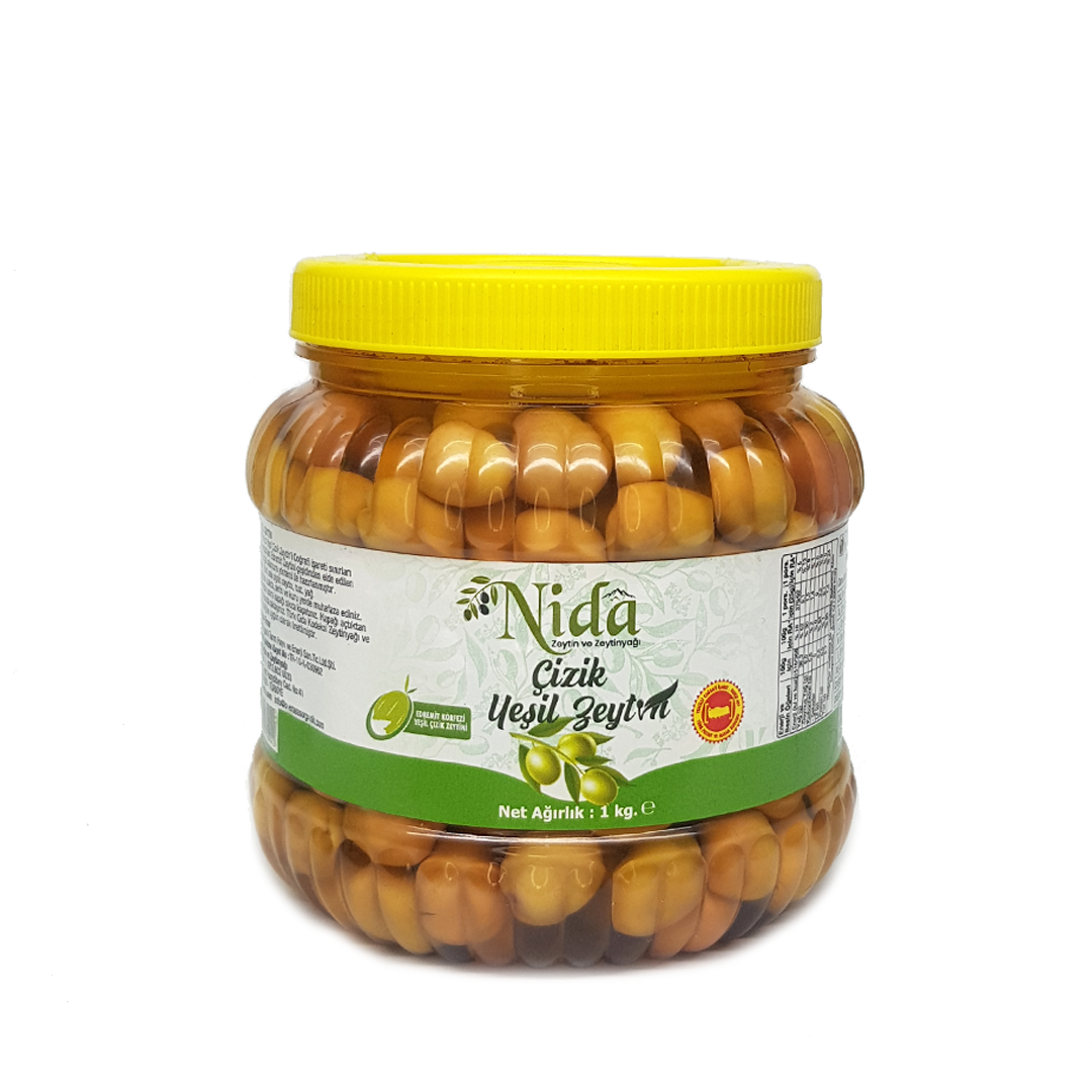 Edremit Çizik Yeşil Zeytin 1 kg 181-200 2XL