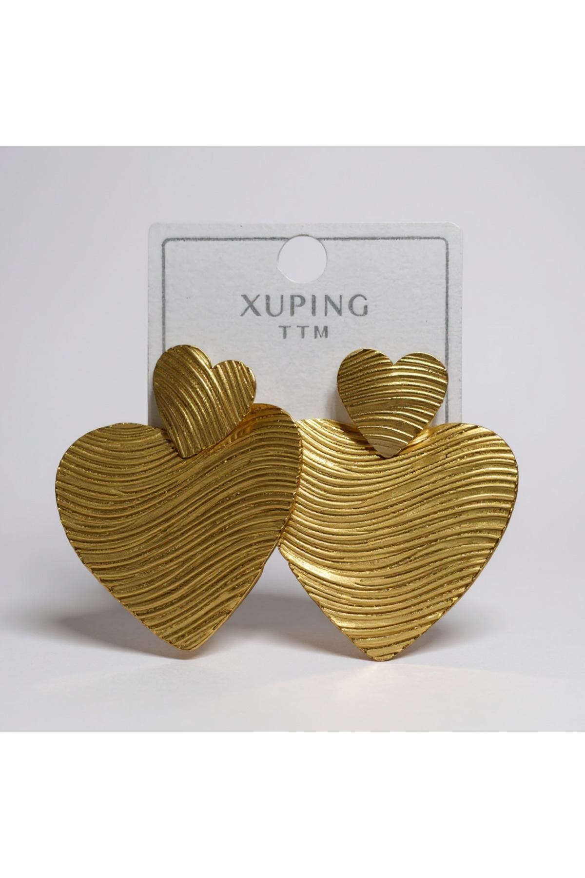 Gold Renk Çelik Kalp Küpe