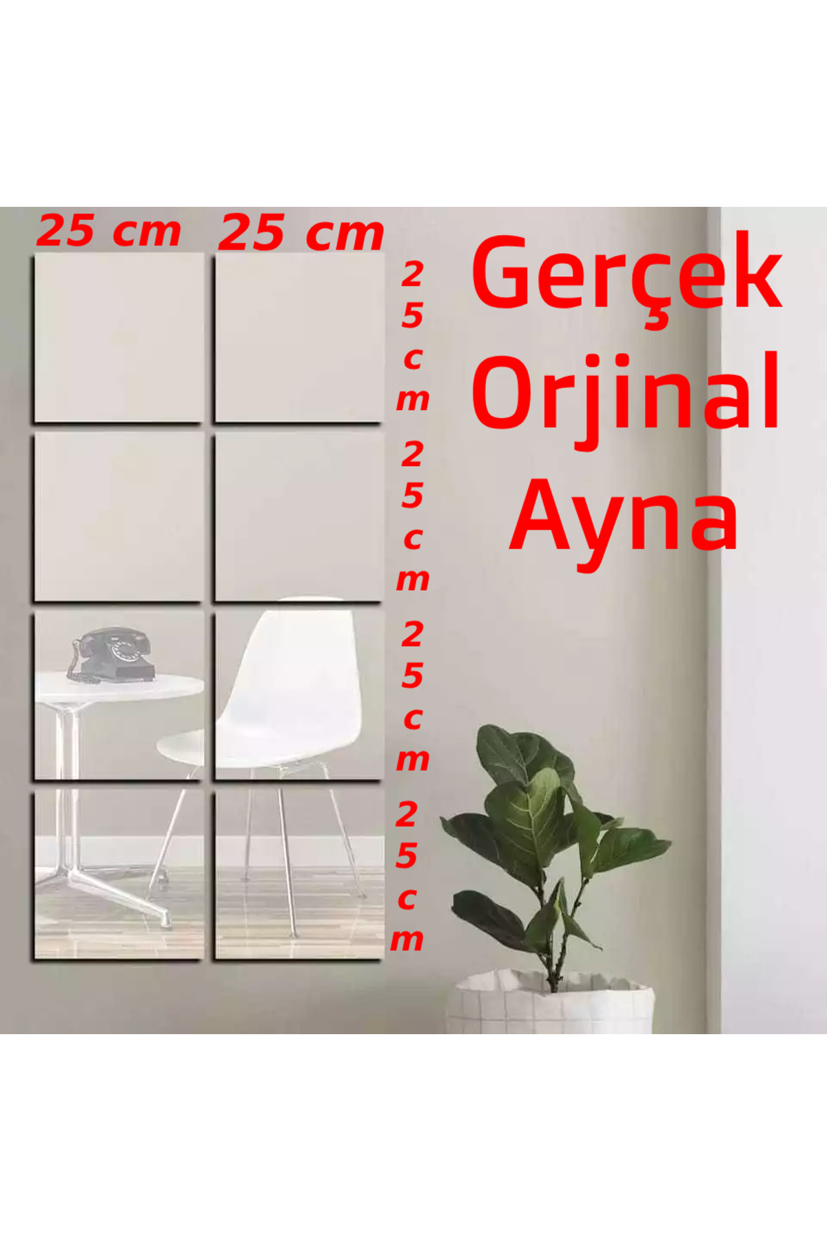 ayna 8li set 25x25cm